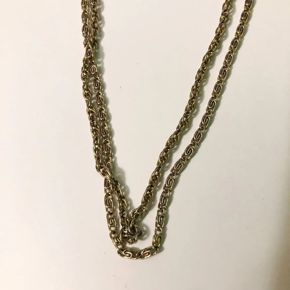Vintage Goldette NY Pocket Necklace Long Chain  Layered Victorian Style - Picture 6 of 12
